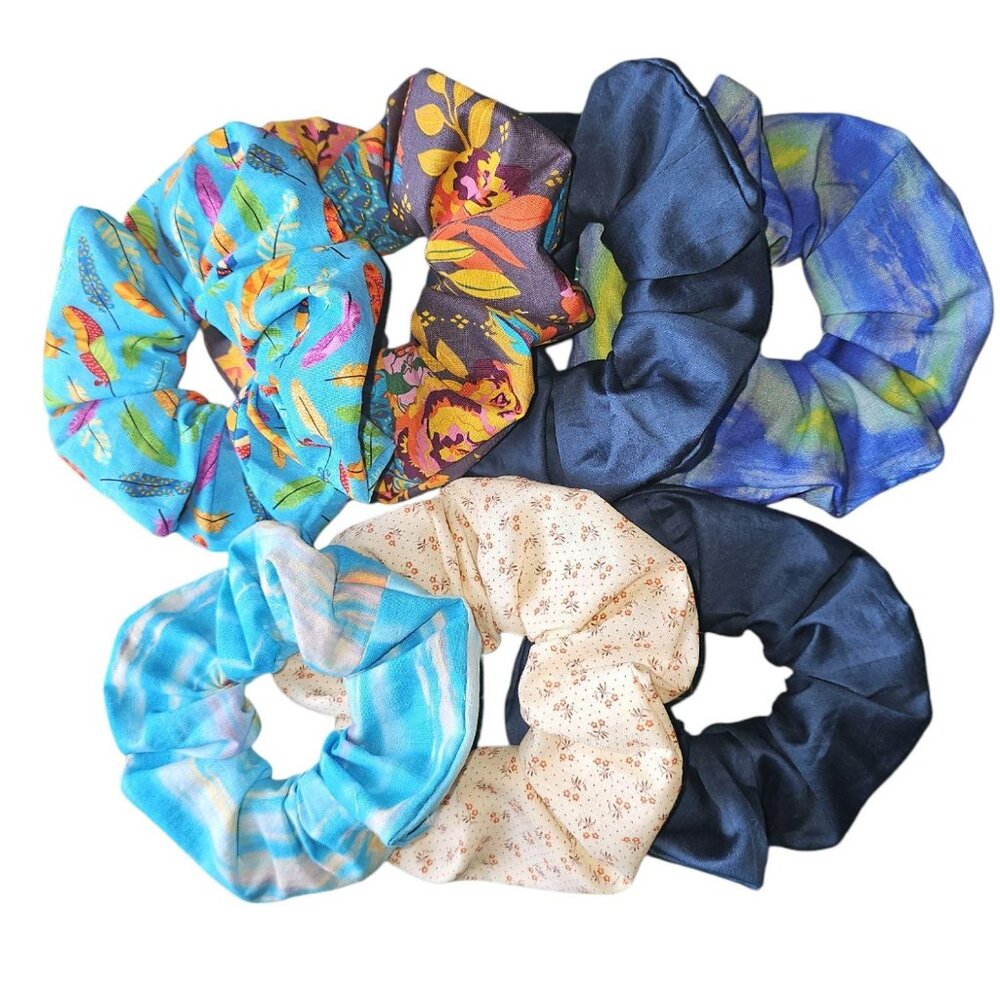 Handmade 100% Cotton Scrunchies – Variety of Designs